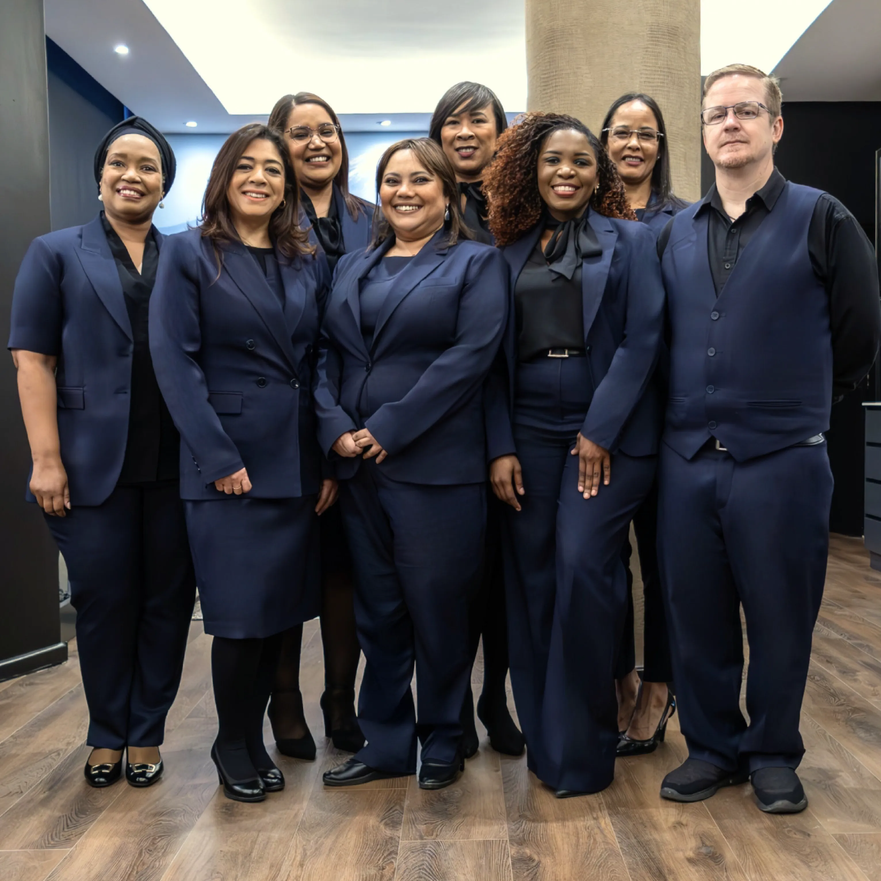 Navy Corporate Office Wear for Teams Worn By Afrogem Women and Men Staff by Imagemakers