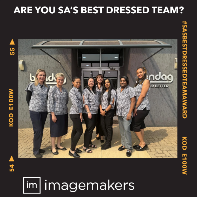 Imagemakers Ladies Office Uniforms in Grey and Black worn by Bandag Team