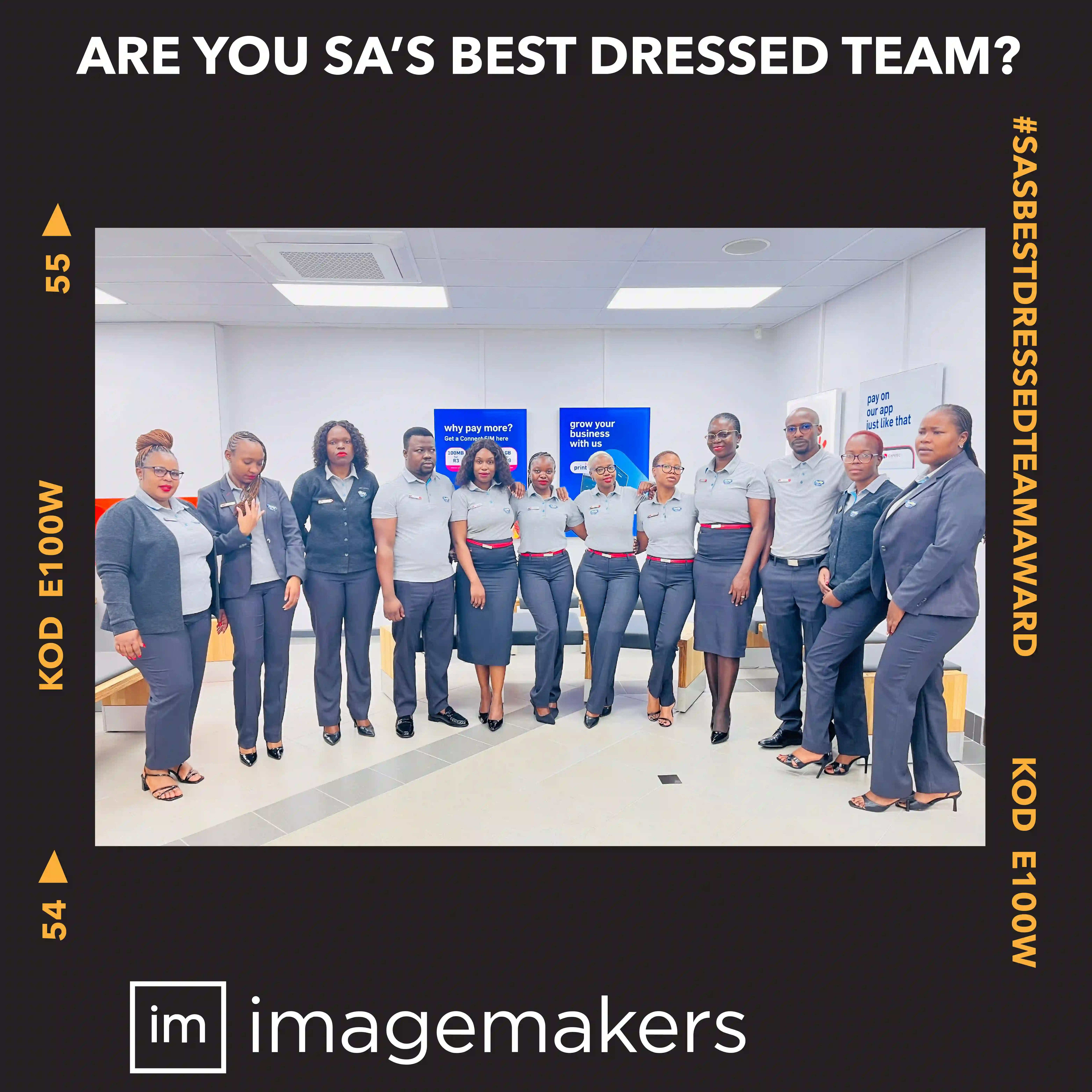 Capitec Men's and Ladie's Staff in Grey Office Wear Uniforms by Imagemakers, a Modern and Professional Team Look