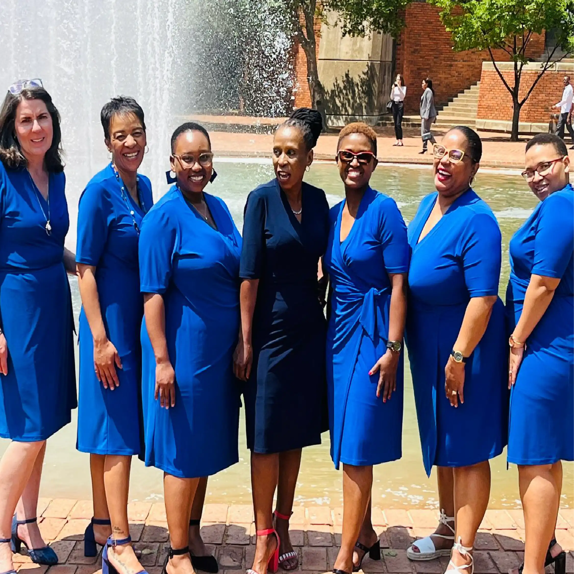 Imagemakers Blue Corporate Dresses Worn by Team of Ladies