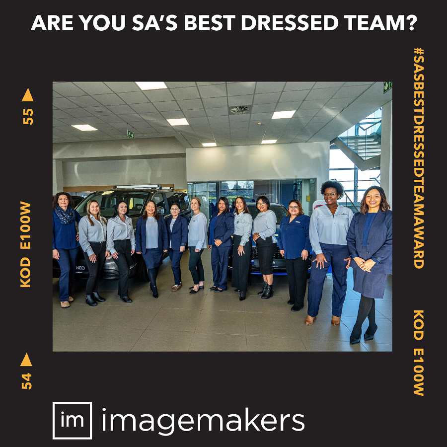 Ford Ladies Dealership Team in Cape Town Wearing Blue Blouses and Corporate Clothes