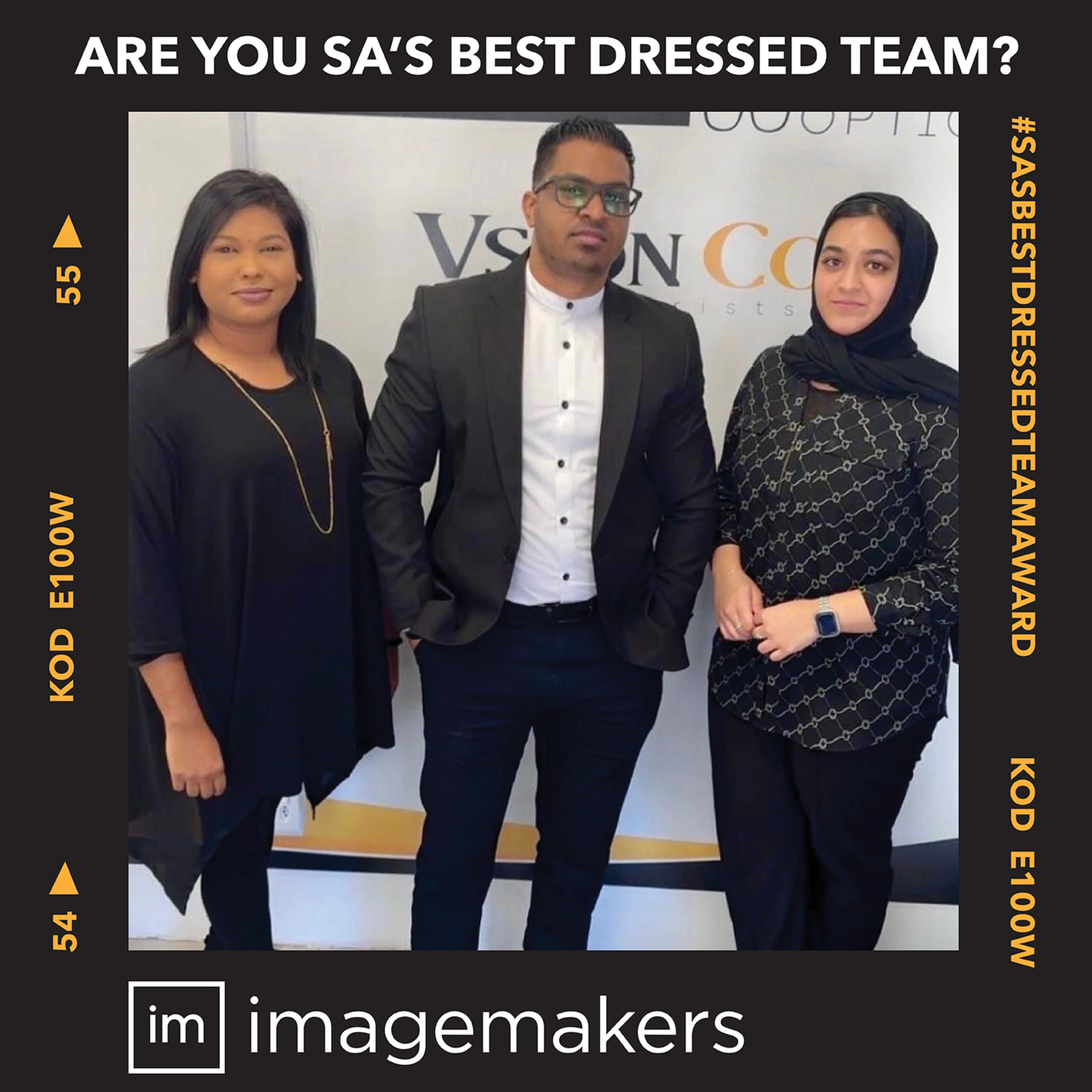 The Hayfields Team of Moffatt Optical in their Workwear