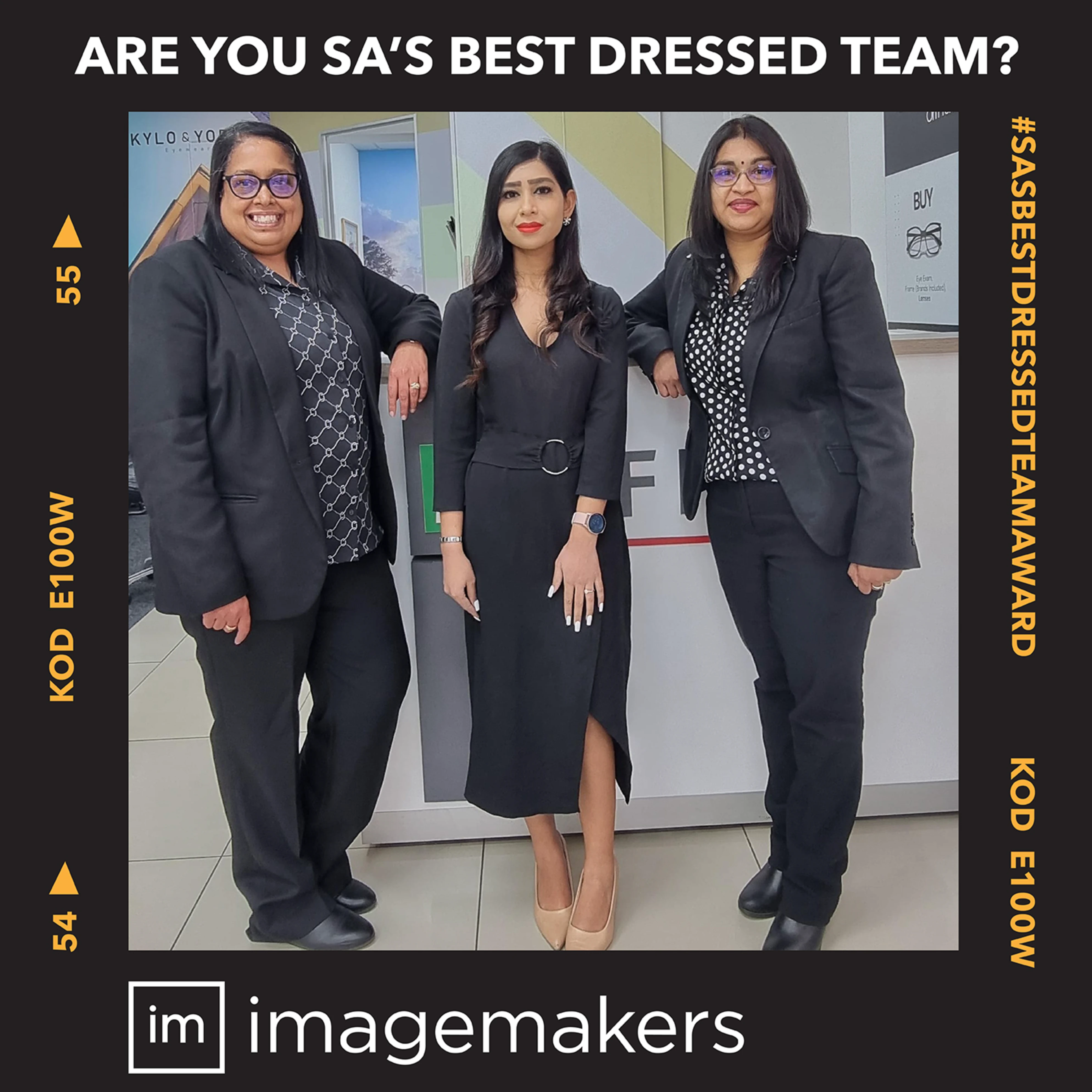 The Moffat Hilton Team by Vsion Co Optometrists Dressed in Sleek Corporate Clothing