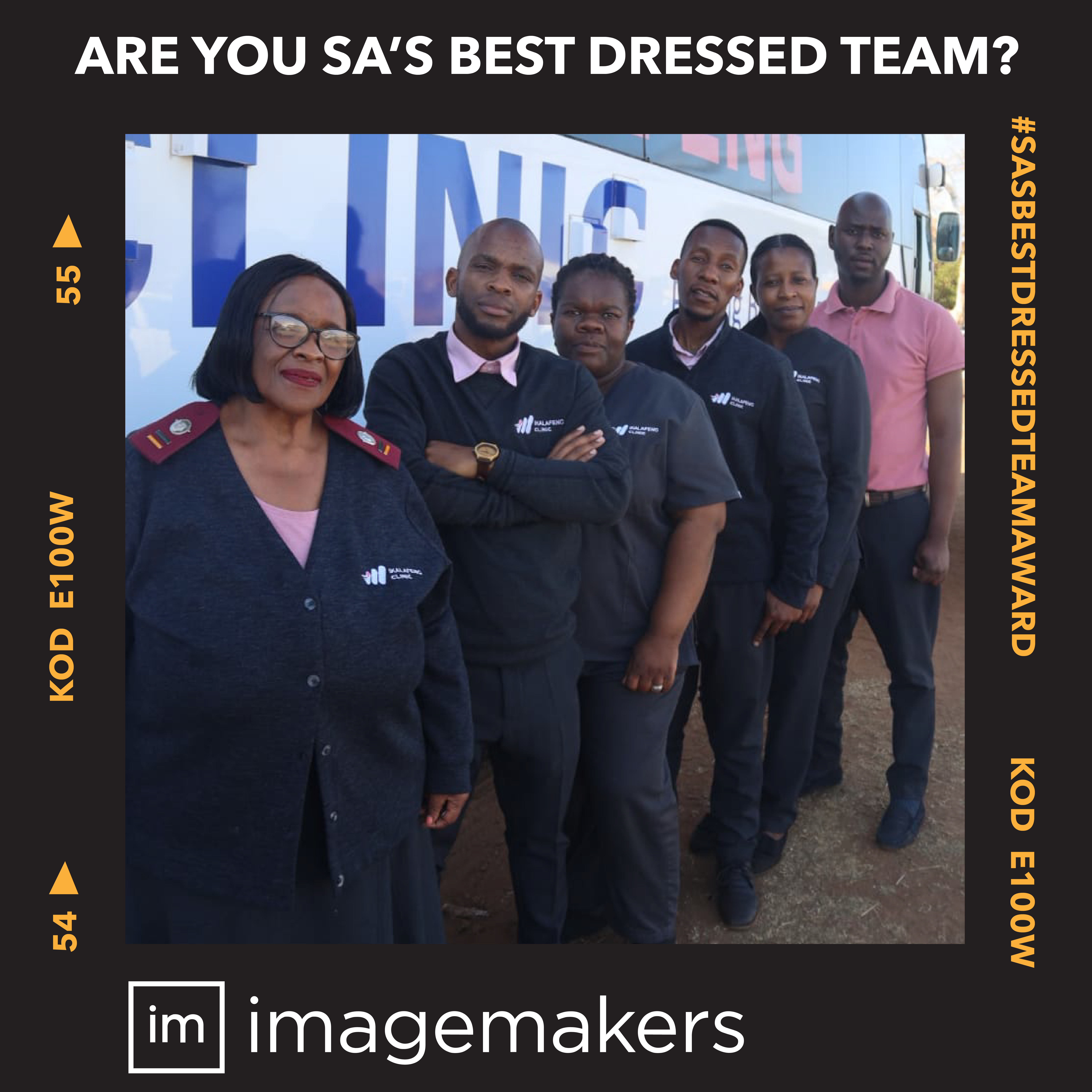 Team of Professionals in Red and Black Stylish Office Outfits from Imagemakers