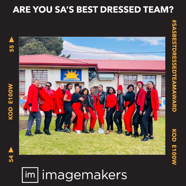 Ithembelihle LSEN School Team in Red and Black Office Wear with Corporate Blazers for Ladies