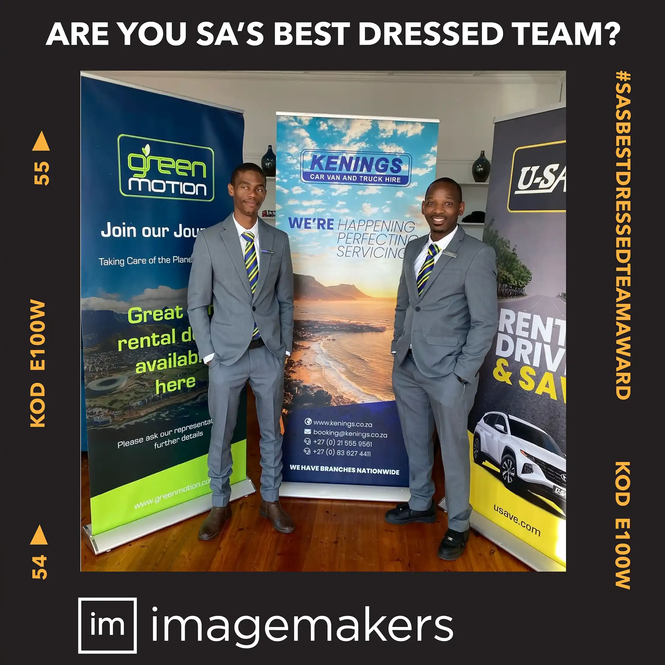 Kennings Team Wearing Grey Menâs Corporate Clothing Supplied by Imagemakers Corporate Uniform Suppliers 
