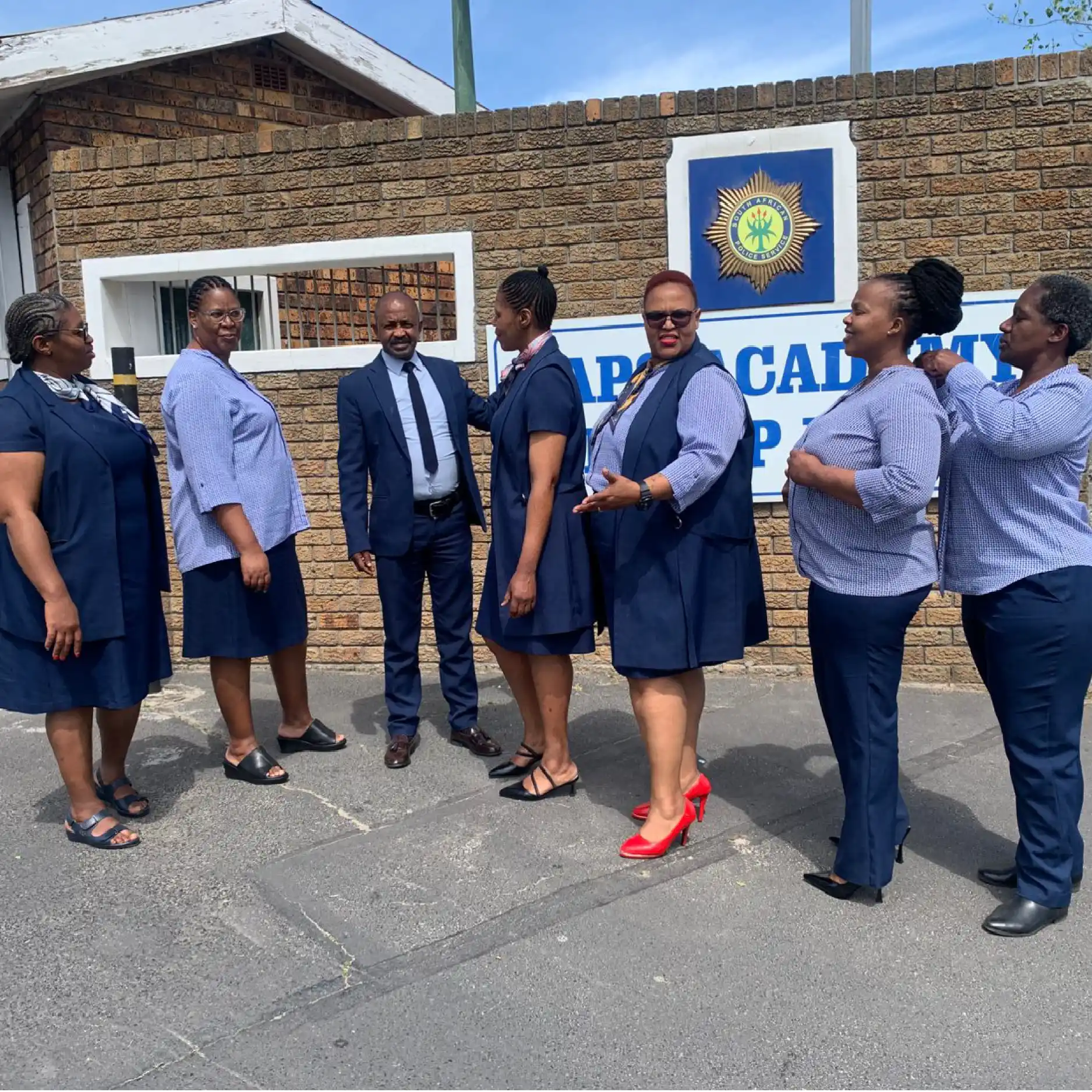 Mens and Ladies Blue Corporate Uniforms worn by Bishop Lavis Academy Team from Imagemakers