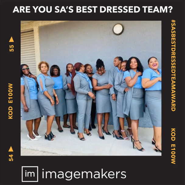 Sauyemwa Primary School Teachers in their Imagemakers Grey Suiting and Blue Blouses Corporate Clothes 