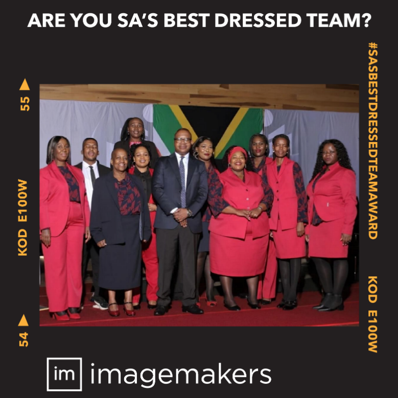Mens and Ladies Staff in Imagemakers Red and Navy Corporate Wear - Tshwane University of Technology