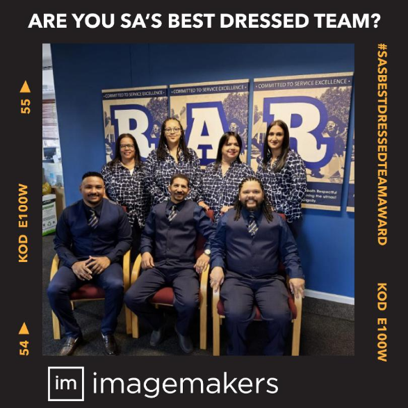 Staff at University of the Western Cape Wearing Premier Team Printed Blouses and Men and Womans Corporate Suits by Imagemakers
