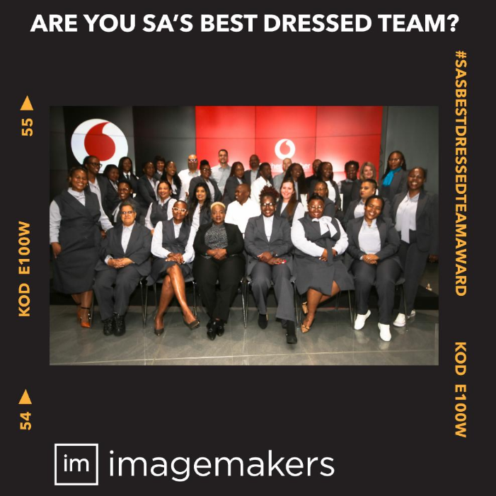 Corporate Work Clothes for Teams Worn by Ladies and Men at Vodacom in Grey and White by Imagemakers Corporate Clothing Supplier