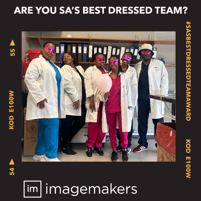 Lab Technicians in Blue and Pink Healthcare Scrubs